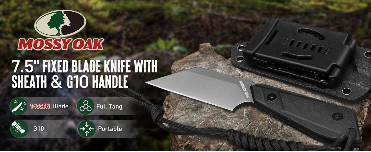 #JumpstartSale MOSSY OAK Fixed Blade Knife, 14C28N Full Tang Tanto Knife with Sheath for Survival, Camping, Hiking, Tactical Use #JumpstartSale MOSSY OAK Fixed Blade Knife, 14C28N Full Tang Tanto Knife with Sheath for Survival, Camping, Hiking, Tactical Use