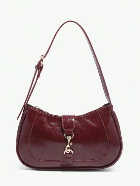 Solid color women's crossbody bag, exquisite and personalized buckle design, lightweight and simple women's shoulder bag, versatile and stylish, suitable for commuting, shopping, dating, parties, outings and other occasions, Handbag Shoulder Bag