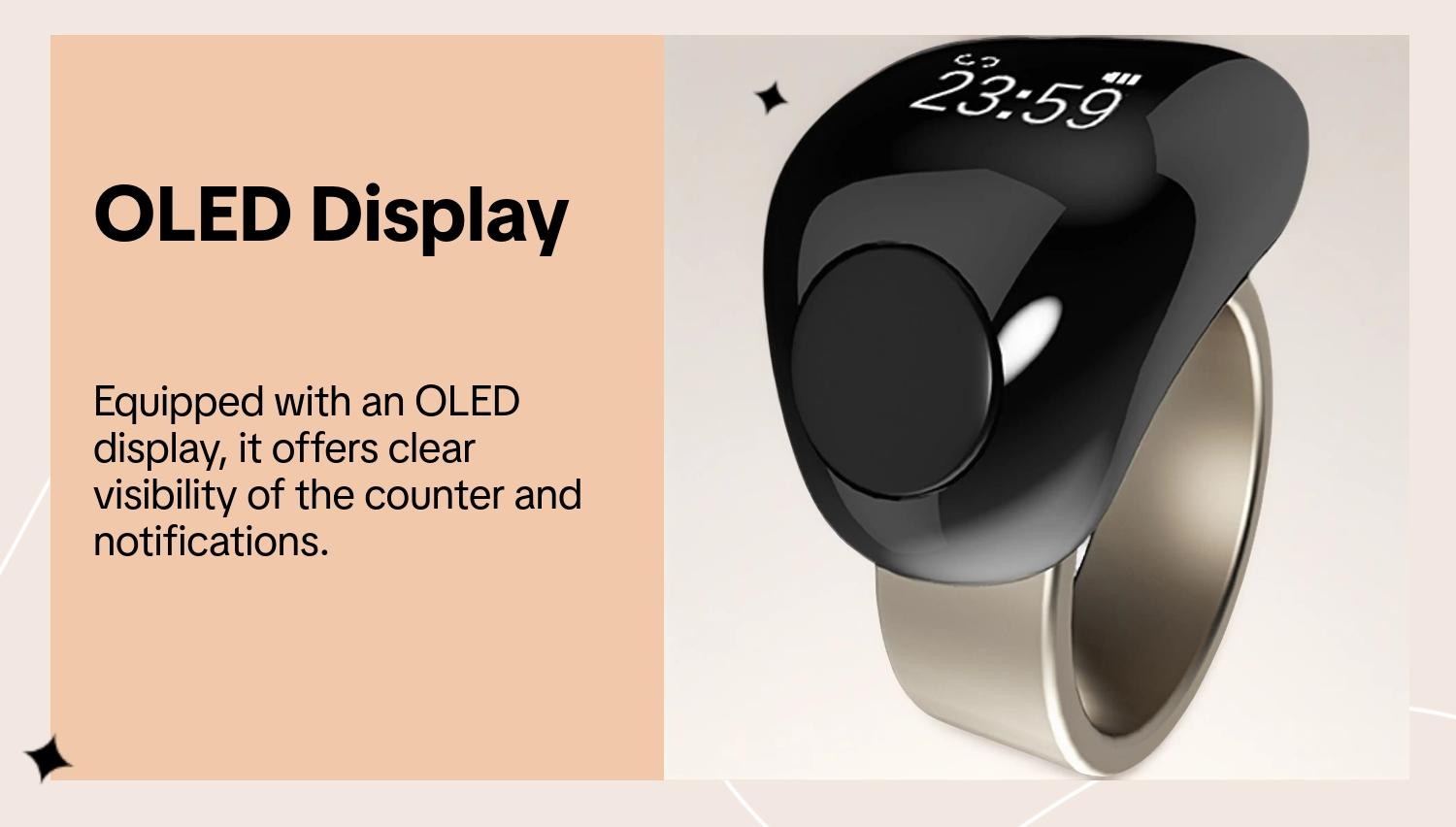 Smart Tasbih Prayer Beads Counter, 5 Times Azan Reminder, Oled Display, Ip67 Waterproof, Magnetic Charging, Size Options 18-20mm/20-22mm