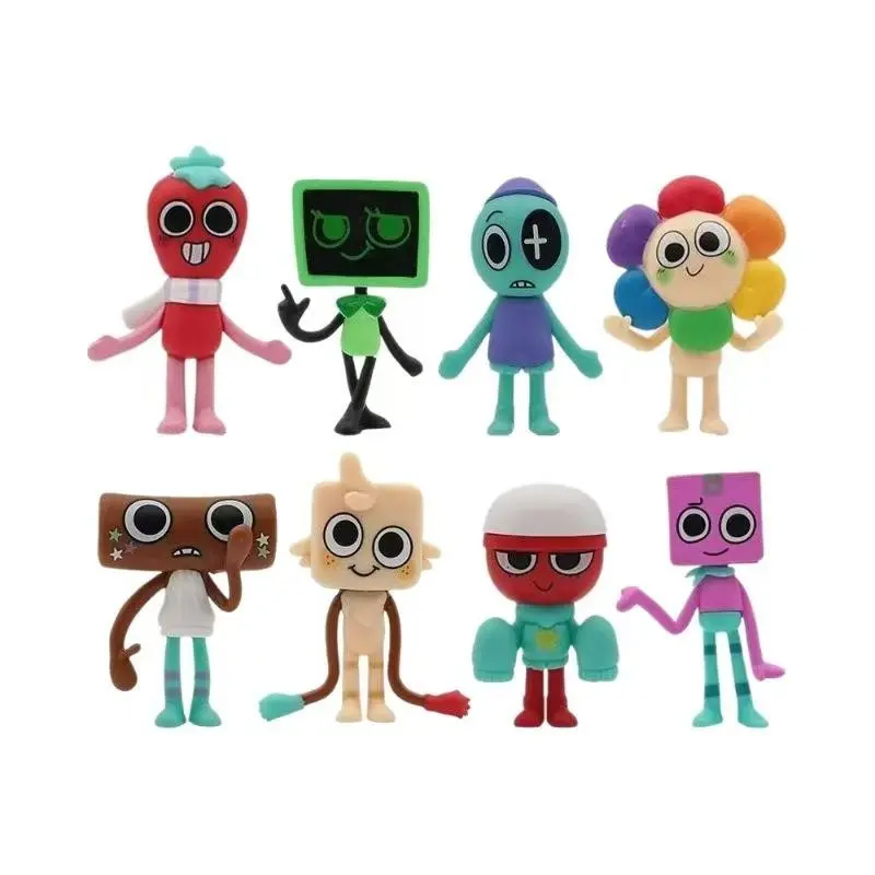 8-Piece Dandy's World Cartoon Game Doll Set, Collectible Figure Model Toys, Ideal Gift for Kids & Collectors, Fun Decorative Items