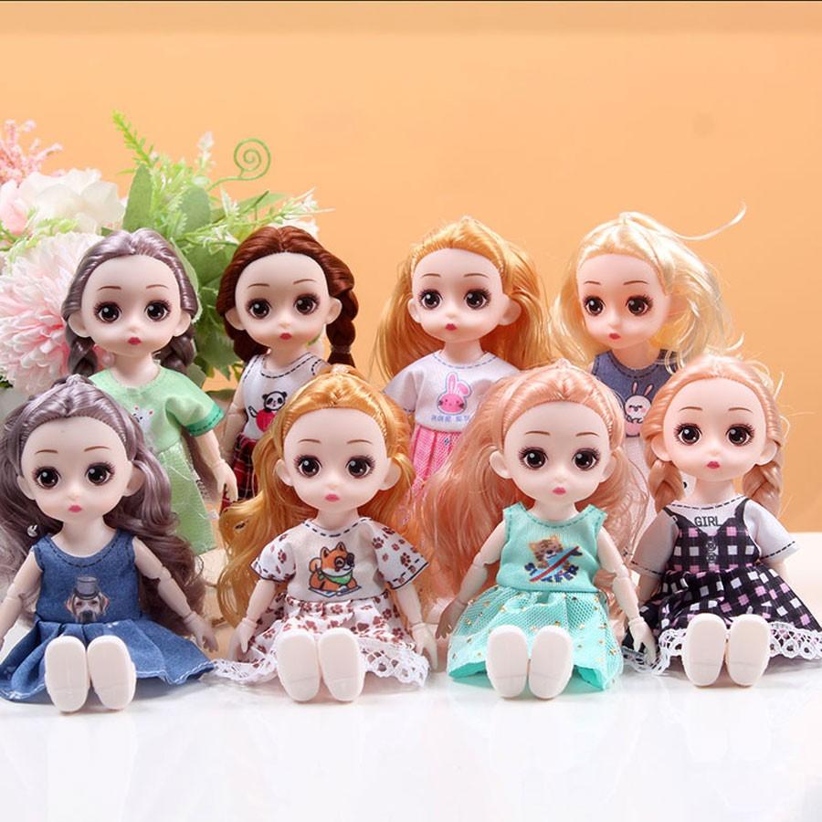 Barbie Doll 17cm Tall Multi-Jointed Interchangeable Parts Girl Figurine Princess Gift Box Kids Toy Tabletop Decoration