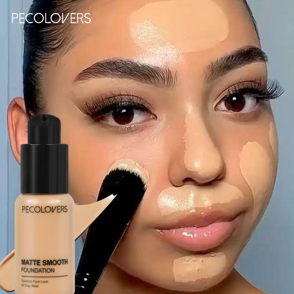 1Pc Liquid Foundation - Full Coverage Face Base, Long-Lasting For Daily & Party Wear, Light And Medium, Dermatologist Approved Cosmetic, Face Cosmetic, Cosmetics Products