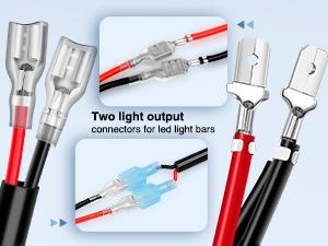 Nilight 2PCS 16 AWG Wiring Harness Extension Kit –Help 1 Lead Harness to Connect 2 Off Road LED Light Bar Black Nilight 2PCS 16 AWG Wiring Harness Extension Kit –Help 1 Lead Harness to Connect 2 Off Road LED Light Bar Black