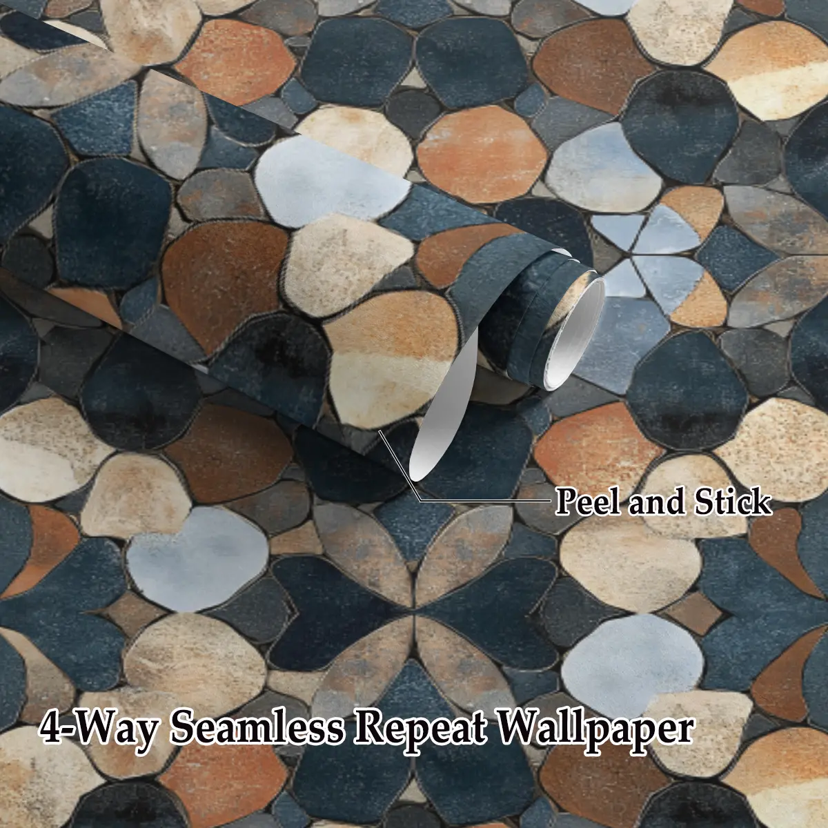 1 Roll Peel & Stick PVC Wallpaper,Flat brick wall print,Seamless decorative sticker with anti-aging HD film, avoids discoloration, covers wall defects for home, bar and full dining room upgrade Waterproof Wallpaper