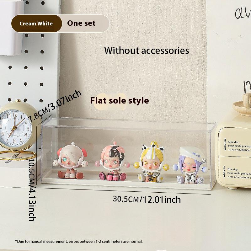 Acrylic Transparent Display Case, Solid Color Blind Box Storage Stand, Dustproof & Stackable Design, Ideal for Toys & Collectibles
