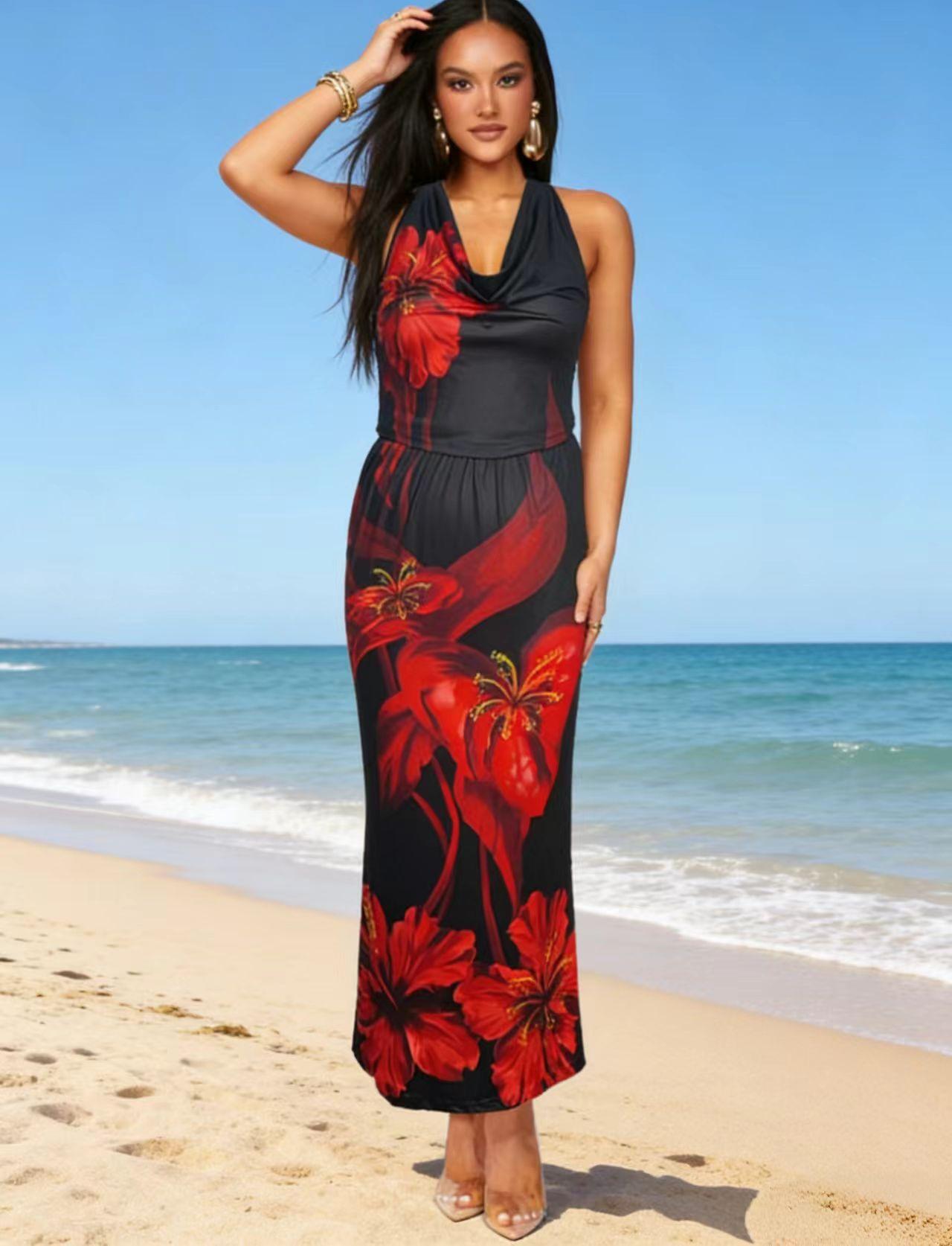 Plus Size Sexy Dress Set, Women's Fitted Print, Fashion Elegant Ensemble, Stylish Casual Wear, Comfortable and Trendy