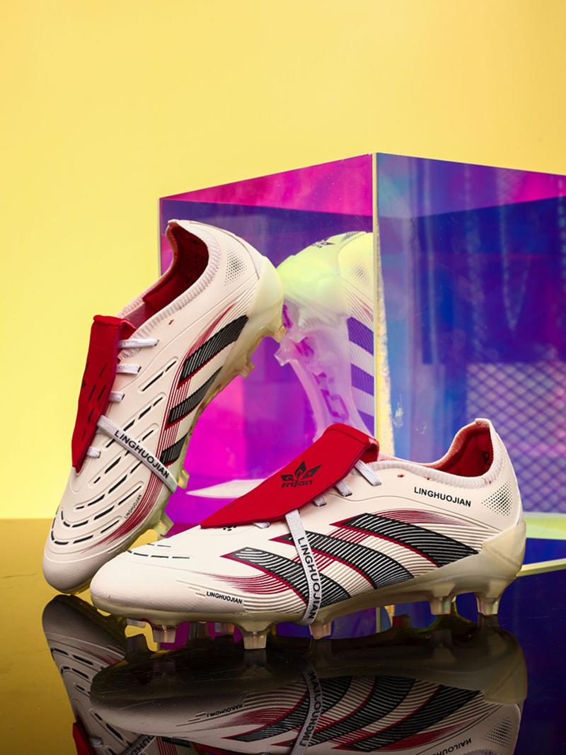 Men Women Lace-Up Soccer Shoes, Football Cleats, Long Stud Adult Sports Boots, Lawn Training Sneakers, Comfortable Durable Design