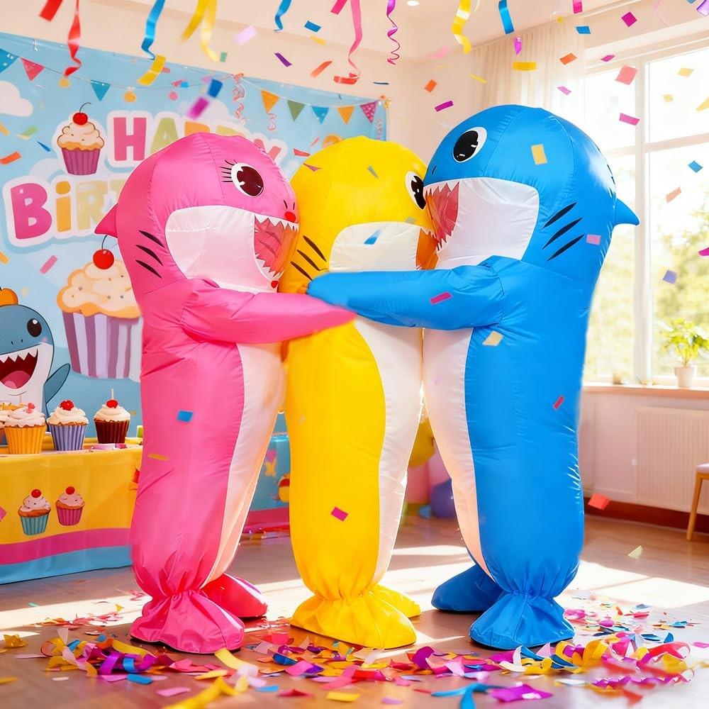Adult Inflatable Shark Costume, Halloween Inflatable Shark, Fun Party Role Play Dress-Up Clothes, Model Dl0157, Party Apparel