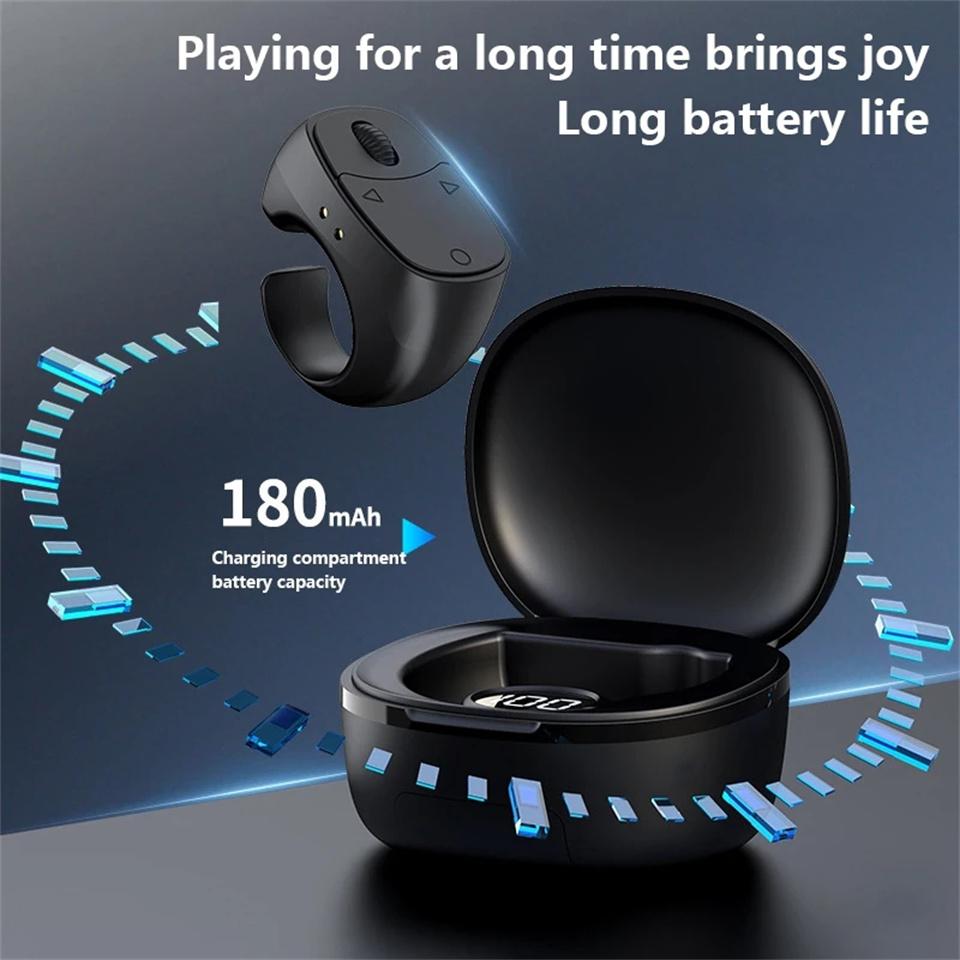 Wireless Bluetooth-compatible Compatible Remote Control Ring, Portable Selfie Mouse Video Page Turn Loop, Convenient Mobile Accessory, Cellphone Accessories