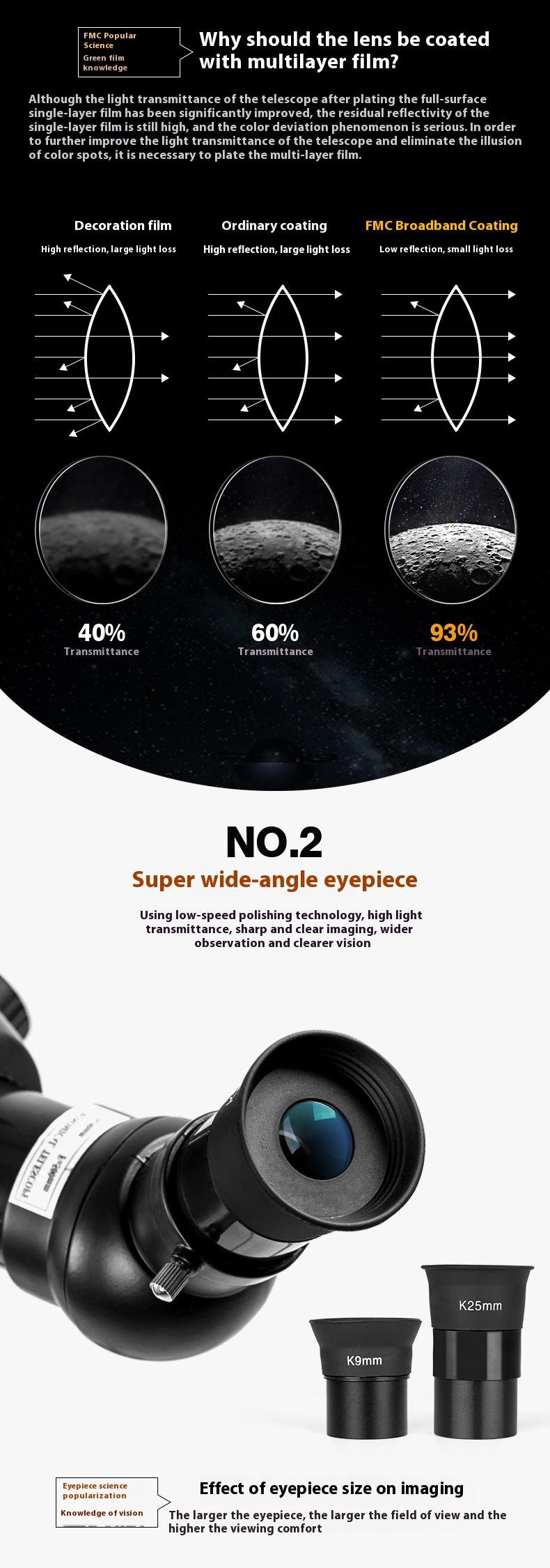 500x 90mm Aperture Refractor Mount Astronomical Telescope High Definition Magnification For Beginners Kid Adults Gifts outdoor camping travel Thanksgiving, Christmas, New Year gift