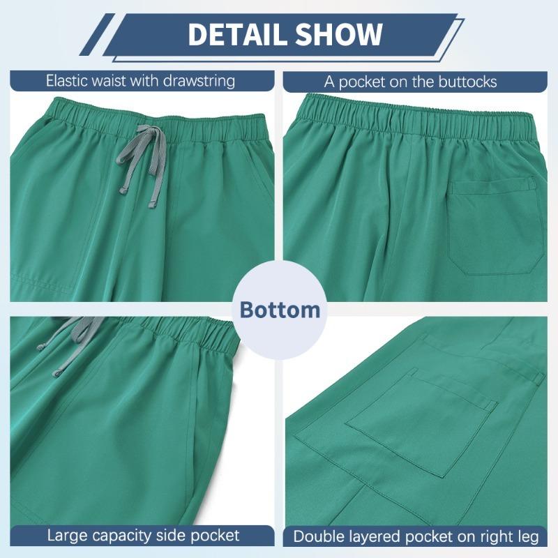 Pet Beauty Hospital Work Scrub Set Scrub Uniform Top+Pants Work Uniform Nurse Set Beauty SPA Brushing Uniform Set Workwear