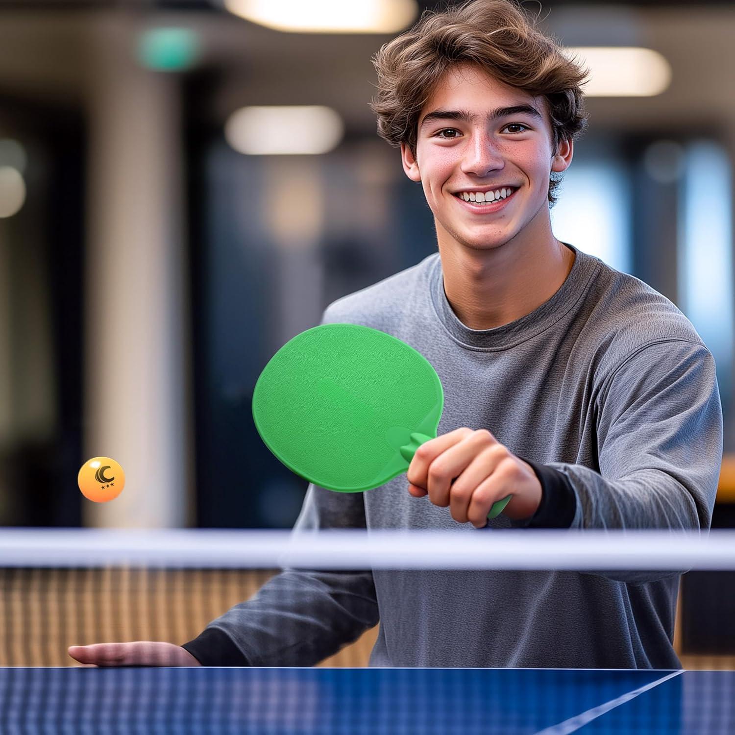 Unbreakable Table Tennis Paddles - Waterproof & Weather Resistant Table Tennis Rackets for Indoor & Outdoor Use – Textured Easy Grip Handle – Multiple Color Options