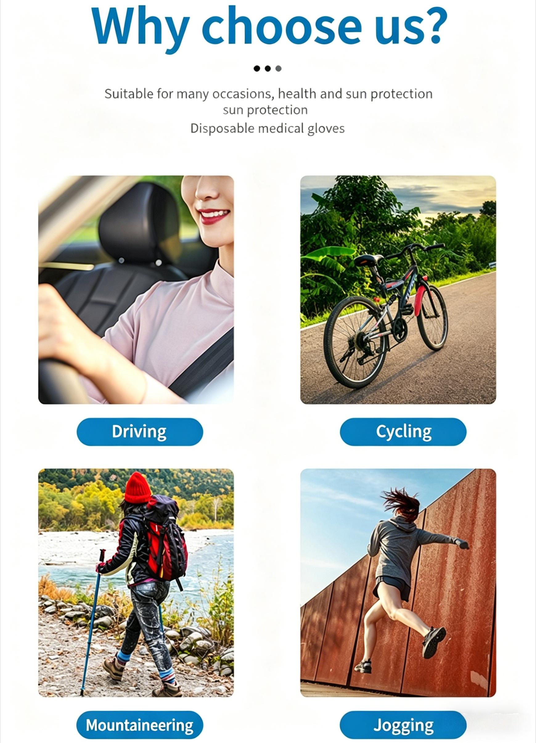 Touchscreen Compatible Fingerless Sun Gloves for Women UV Protection for Driving Outdoor Sports