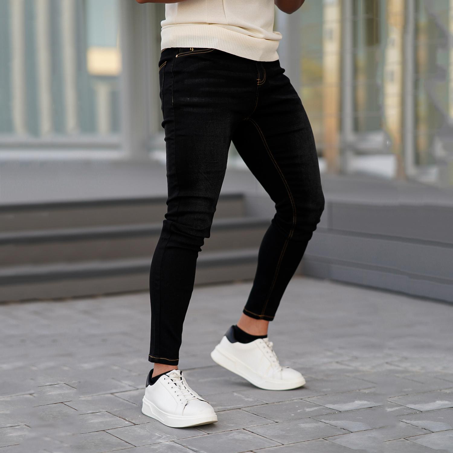 GINGTTO Men's Skinny Jeans Stretch Slim Fit Denim Pants