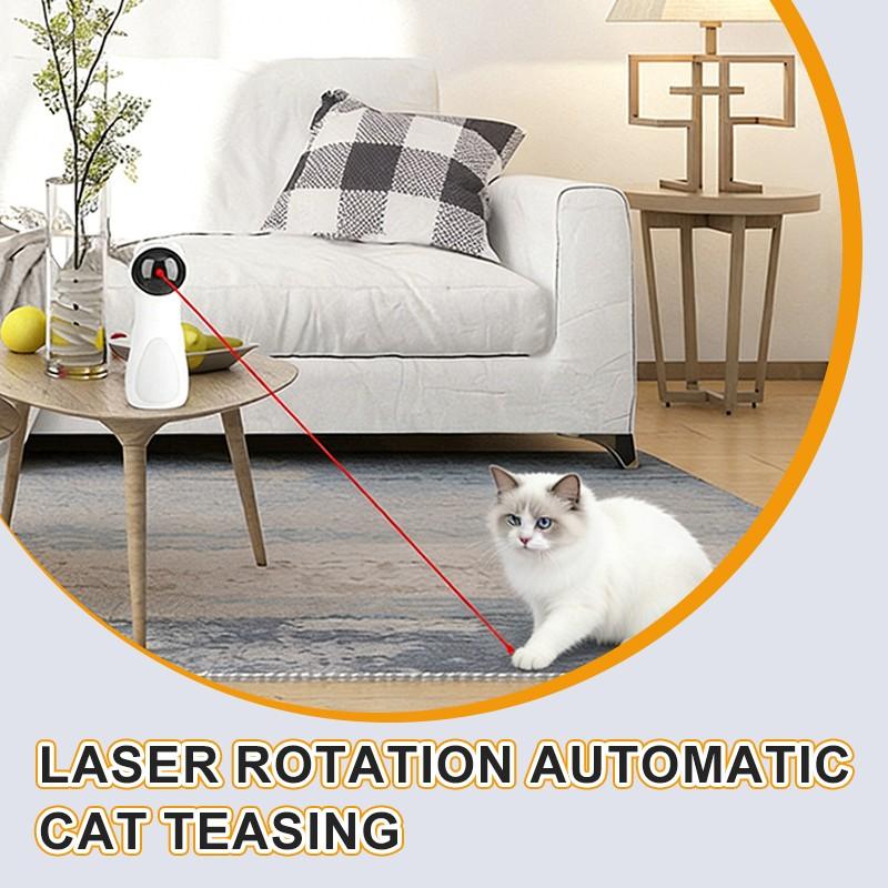 Bear Automatic Laser Cat Toy, Smart Cat Toy Infrared Dot Light, Electric Rotating Cat Teaser, Dual Power (aa Batteries + USB)