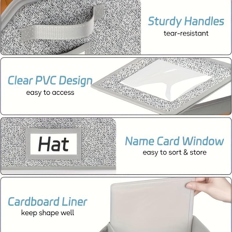 Stackable Baseball Cap Storage Box, Holds Up to 24 Hats – Durable Foldable Cardboard Organizer, Large Capacity Hat & Toy Storage Solution, Versatile Home & Bedroom Organizer, Dustproof, Space Saving