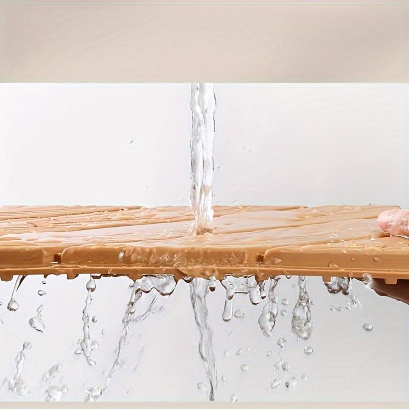 5PCS Bedroom, Balcony, Terrace Plastic Interlocking Flooring, Self-assembly Flooring, Plastic Flooring, Imitation Three-color Plastic Wood Flooring, Outdoor Courtyard Decoration, Easy to Assemble (Model: DM518)