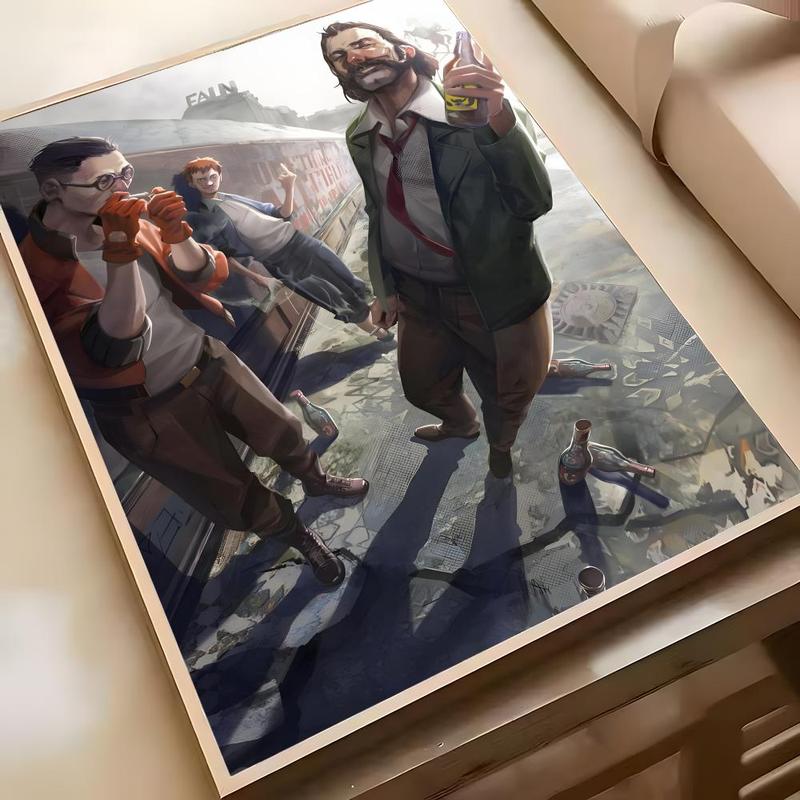 Ad Astra D-Disco Elysium Poster HD Waterproof Self-Adhesive Art Vibrant Wall Print for Living Room Bedroom Bar Parlor Home Decor Gift Fade-Resistant Easy-Apply Durable Dly Artwork