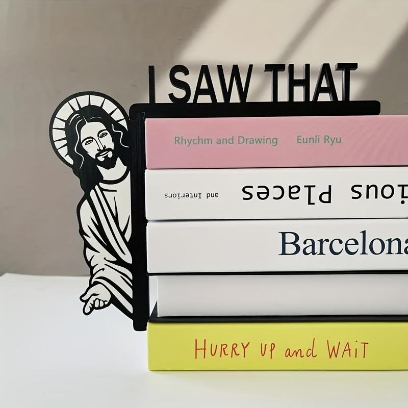 2D Vintage Wooden 'i Saw' Sign, Humorous Wall Decor, Ideal for Home Office, Horizontal Placement, Classic Door Frame Decoration