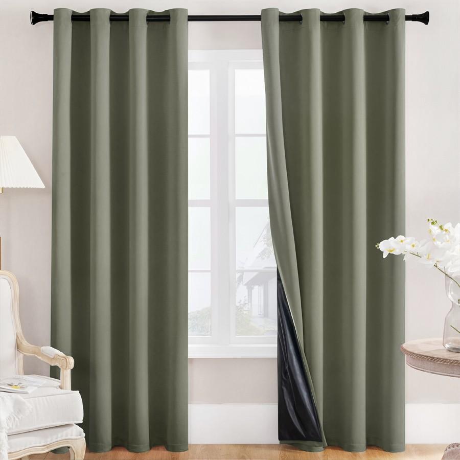 2pcs Blackout Sunscreen Curtains, 100% Light Blocking, Durable & Stylish, Ideal for Bedroom/dining Room/living Room, Enhances Privacy