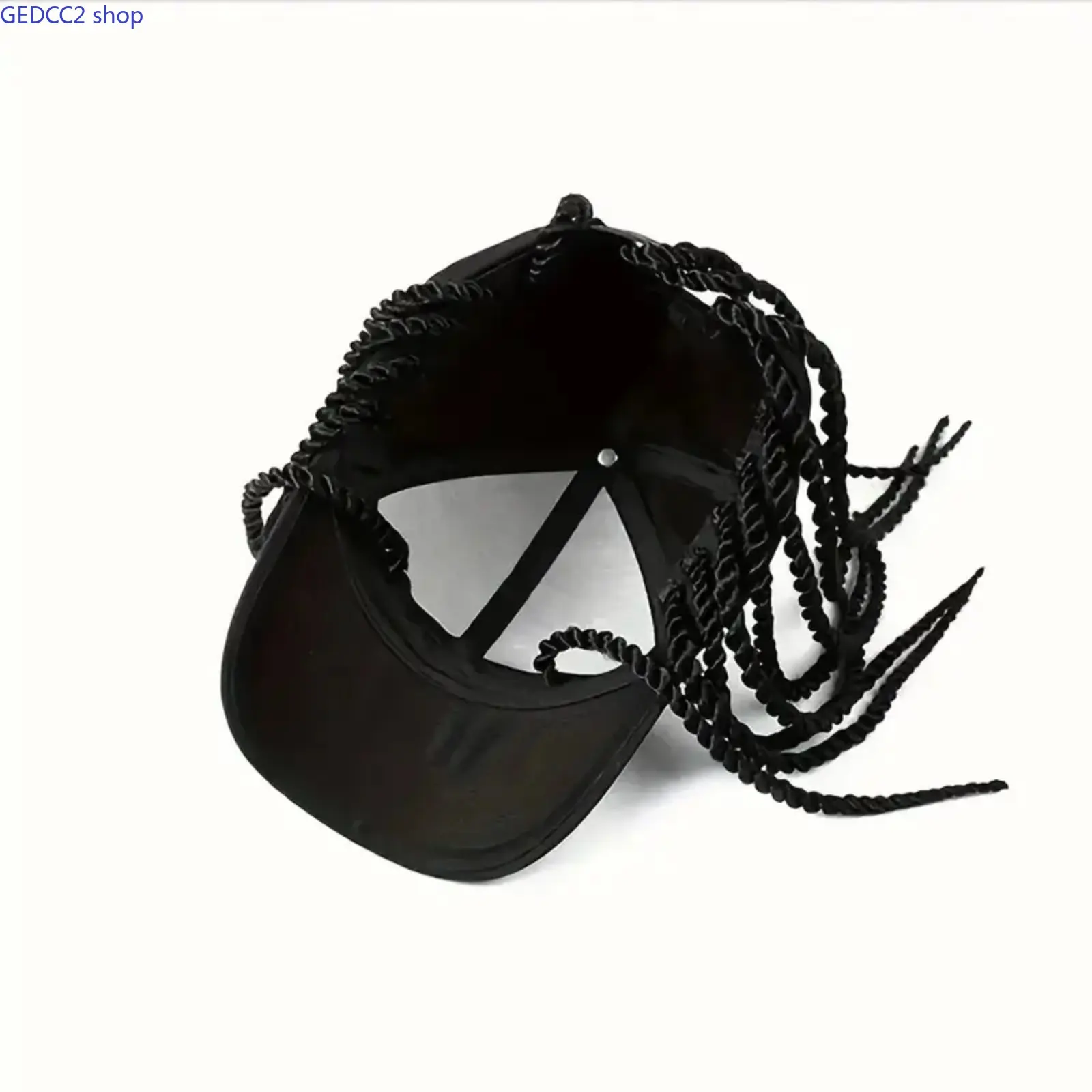 Unisex Hip Hop Baseball Cap with Braided Dreadlock Wig, Adjustable Snapback Hat with High Temperature Fiber Hair, Faux Locs Cap for Motorcycle, Streetwear and Urban Style