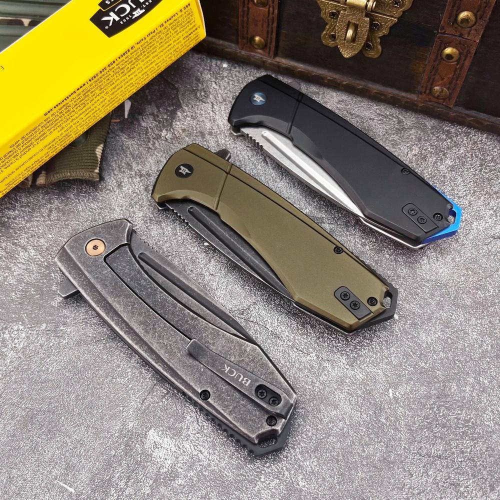 Available in Three Colors Model 713 High-quality Folding Knife with 8Cr13Mov Blade and Aluminum Handle. Portable Outdoor Knife—ideal for Hiking, Mountaineering, Survival, Camping, Tool EDC