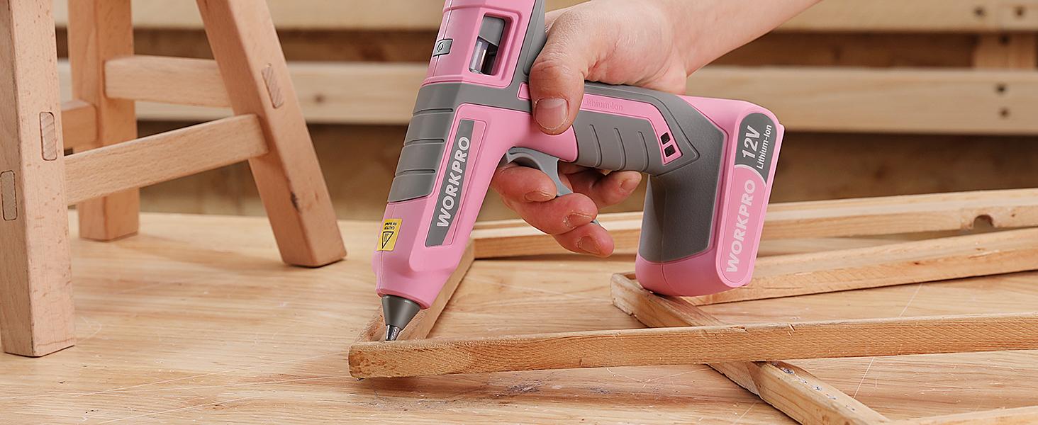 #BacktoSchool WORKPRO Full Size Cordless Hot Melt Glue Melter - 12V Rechargeable Fast Preheating Glue Melter Kit with 15 counts Full Size Glue Sticks, Auto Power-off Glue Melter for DIY Project, Art, Craft #BacktoSchool WORKPRO Full Size Cordless Hot Melt Glue Melter - 12V Rechargeable Fast Preheating Glue Melter Kit with 15 counts Full Size Glue Sticks, Auto Power-off Glue Melter for DIY Project, Art, Craft