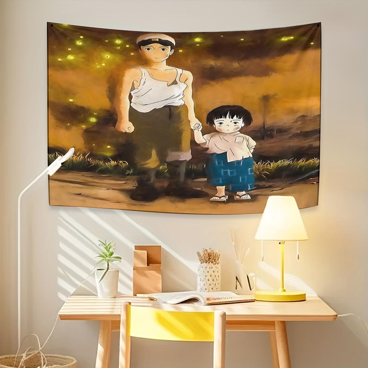 Grave of the Fireflies connection  Tapestry, Exquisite Patterns, Soft Fabrics, Perfect for Sofa or Bed Decoration, Comfortable Home Decoration, Bohemian Home Decoration