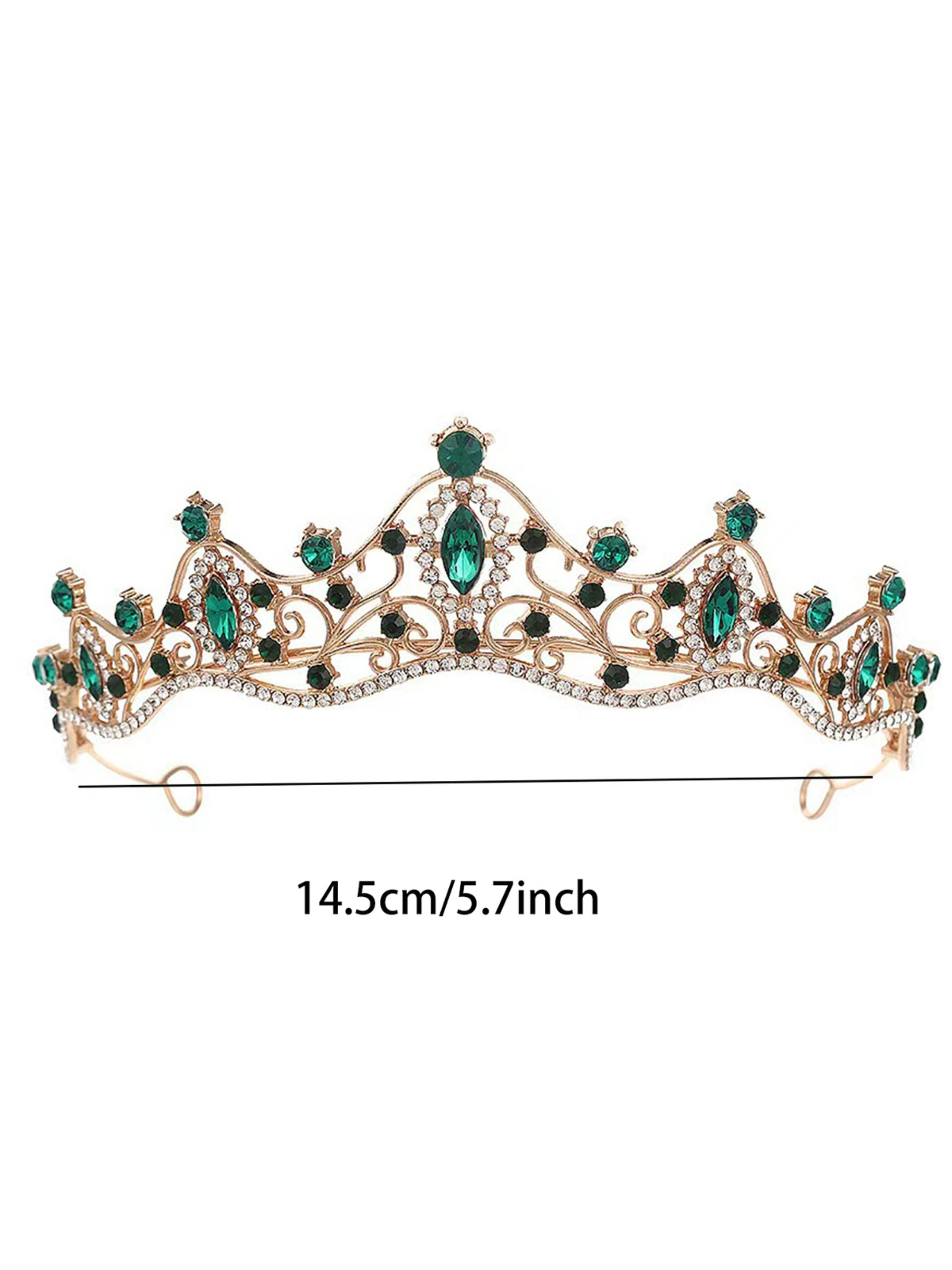 Crystal Wedding Tiara Headpiece Luxury Bridal Crown For Bride Marriage Party Birthday Cake Top Rhinestone Crown