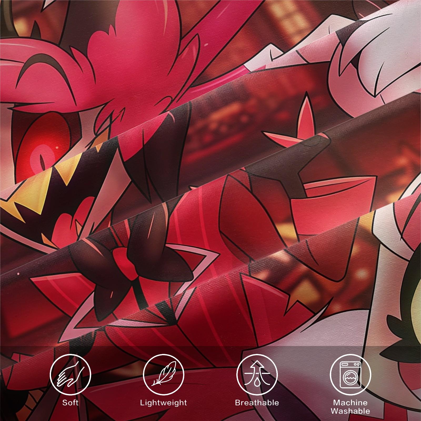 3 Piece Hazbin Hotel Pattern Fitted Sheet Set, Soft And Durable Bedding Set Bed Sheets Includes 1 Piece Flat Sheet And 2 Pieces Pillowcases, Daily Holiday Birthday Gift Bedroom Decorations For Kids And Adults, Bedsheet Sets