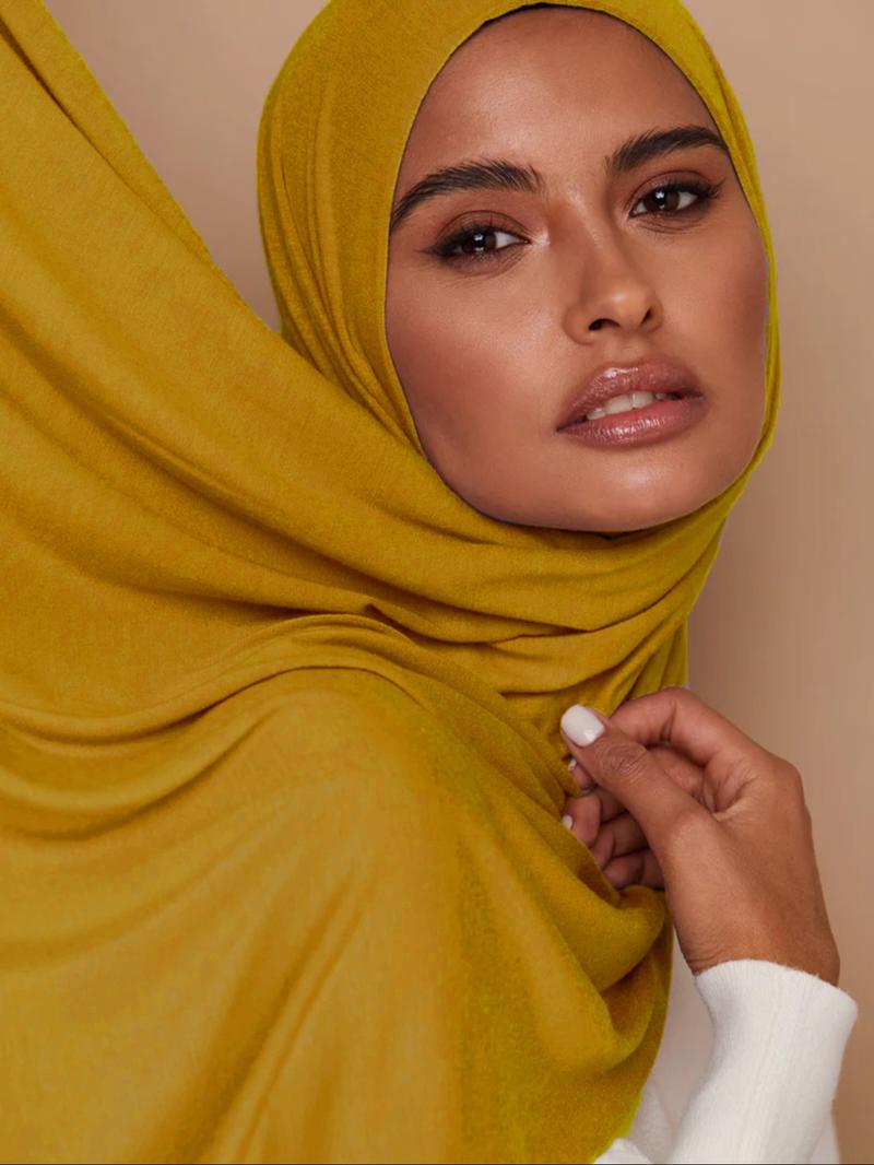 Women's Dopamine Fashion Color Palette Headscarf Turban Hijab, Soft Jersey Material, Elastic Design, Suitable for All Occasions, Plain Pattern Women's Dopamine Fashion Color Palette Headscarf Turban Hijab, Soft Jersey Material, Elastic Design, Suitable for All Occasions, Plain Pattern