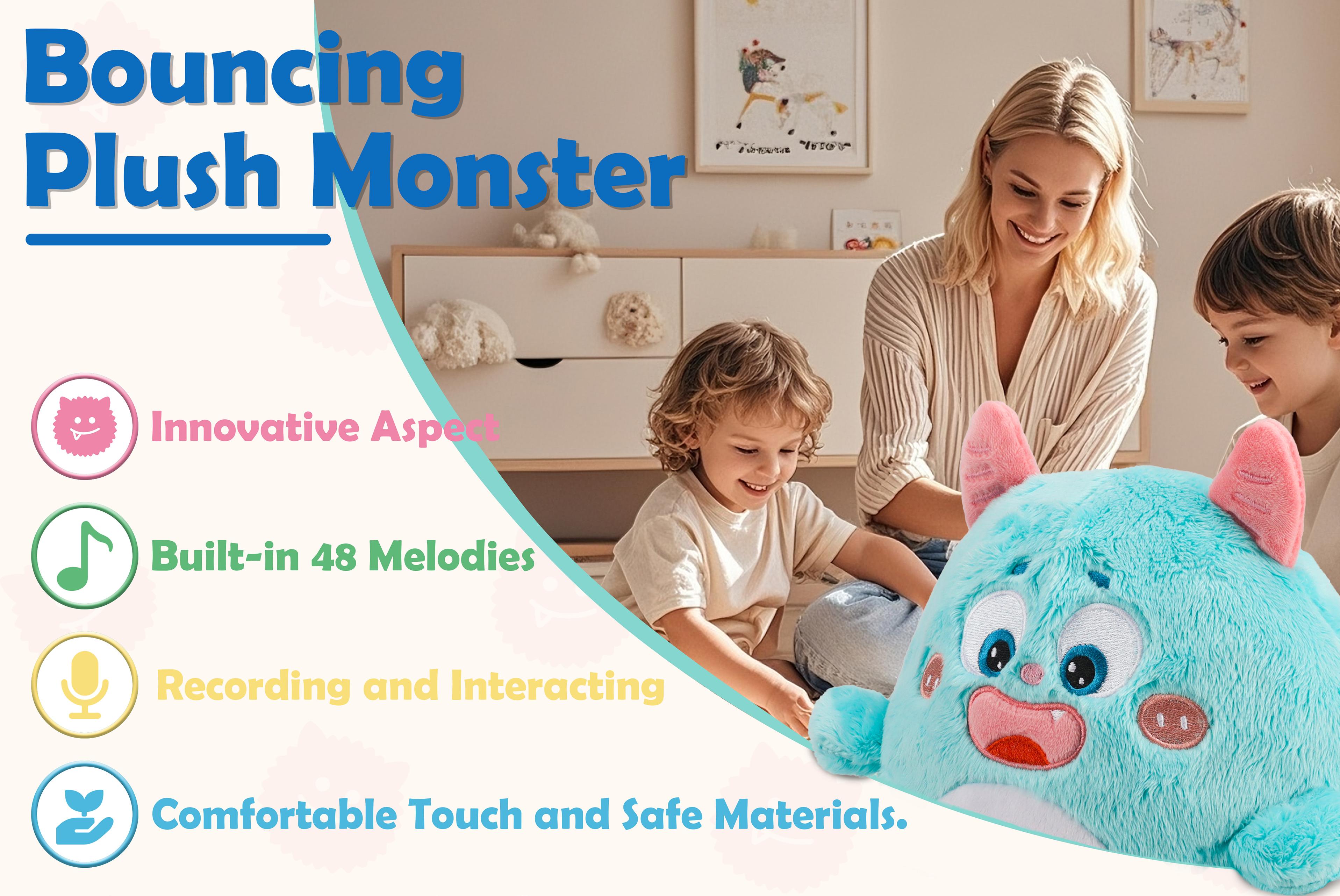 Lumo Puff Bouncing Monster Plush Toy - 9.5