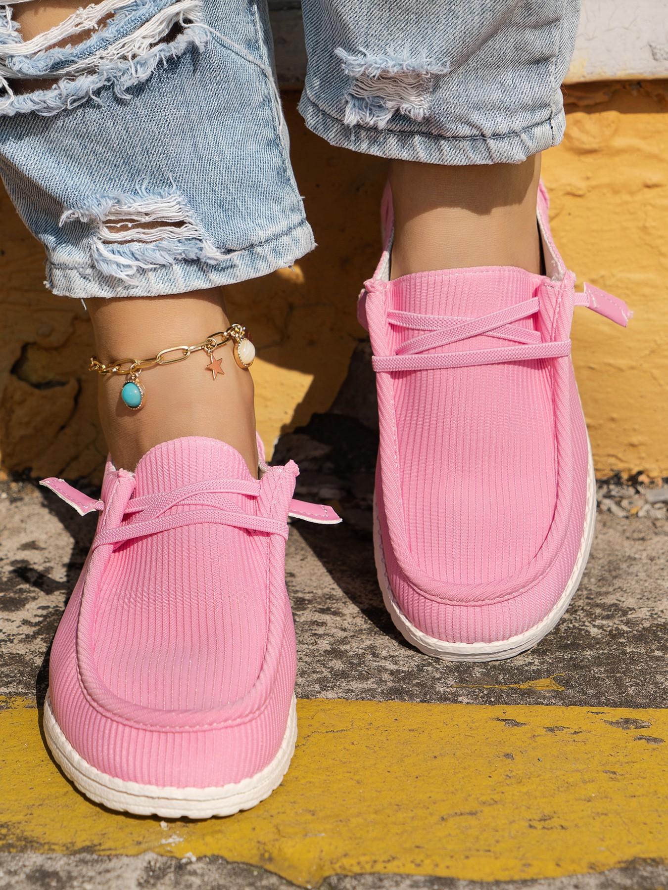 Women's 1 Pair Minimalist Fabric Slip Ons Casual Plain Round Toe Slip-on Shoes, Casual Comfortable Versatile Soft Sole Shoes For Daily Wear