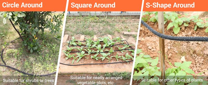 Soaker Hose Kit 50/100/150 ft 1/2", Solid Brass Connectors Rubber Longer Lasting, Heavy Duty Drip Hose to Save 70% Water, Soaker Hose for Garden, Lawn and Yard