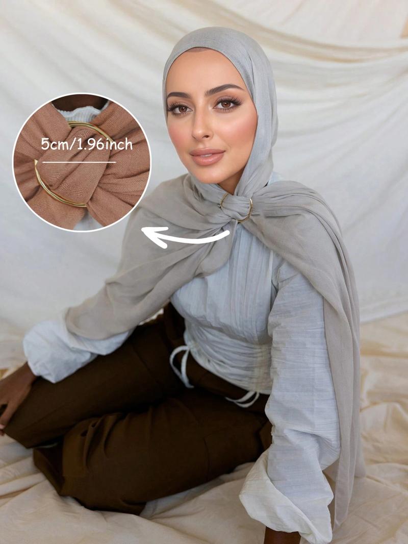 Women's Asymmetrical Metal Hijab Scarf Clips, Custom Design Large Brooch Holders, 1pc/2pcs Set, Perfect Accessory for Stylish Looks