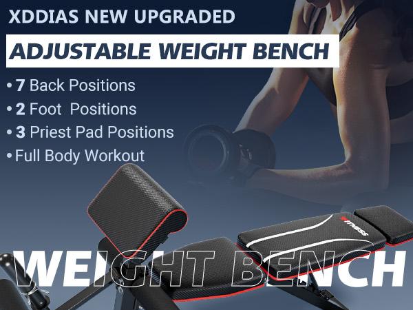 Bearbro Foldable Workout Bench, Adjustable Weight Bench with Leg Extension, Preacher Pad, Extended Headrest, 880LBS Collapsible Bench for Home Gym Full Body Workout Strength Training Bearbro Foldable Workout Bench, Adjustable Weight Bench with Leg Extension, Preacher Pad, Extended Headrest, 880LBS Collapsible Bench for Home Gym Full Body Workout Strength Training
