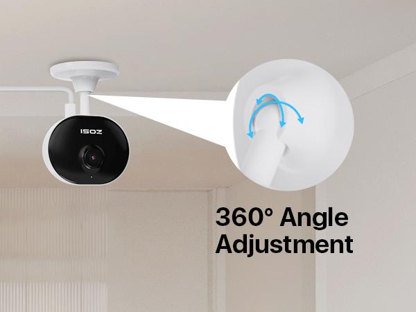 Zosi 2025 Security Camera, Surveillance 4G WiFi Camera with Phone App, 2-Way Audio, Night Vision,Motion Detection,Indoor,easy installation without drilling (doesn't support 5G wifi)