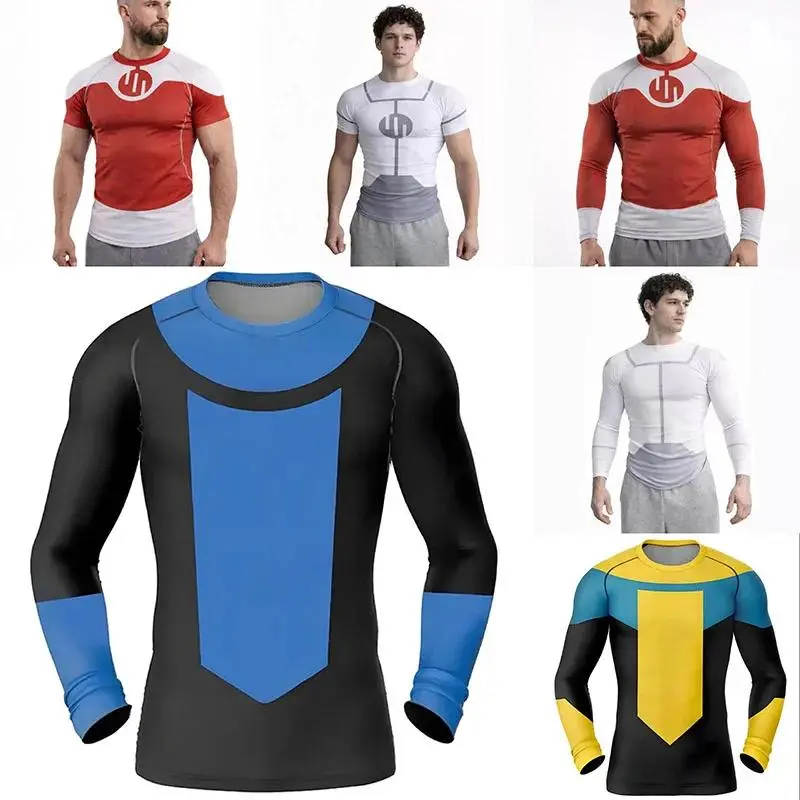 New Invincible Cosplay Rash Guard Diving Gym T Shirt BJJ RashGuard Long Short Sleeve MMA Clothing Men Women Viltrumite Costume