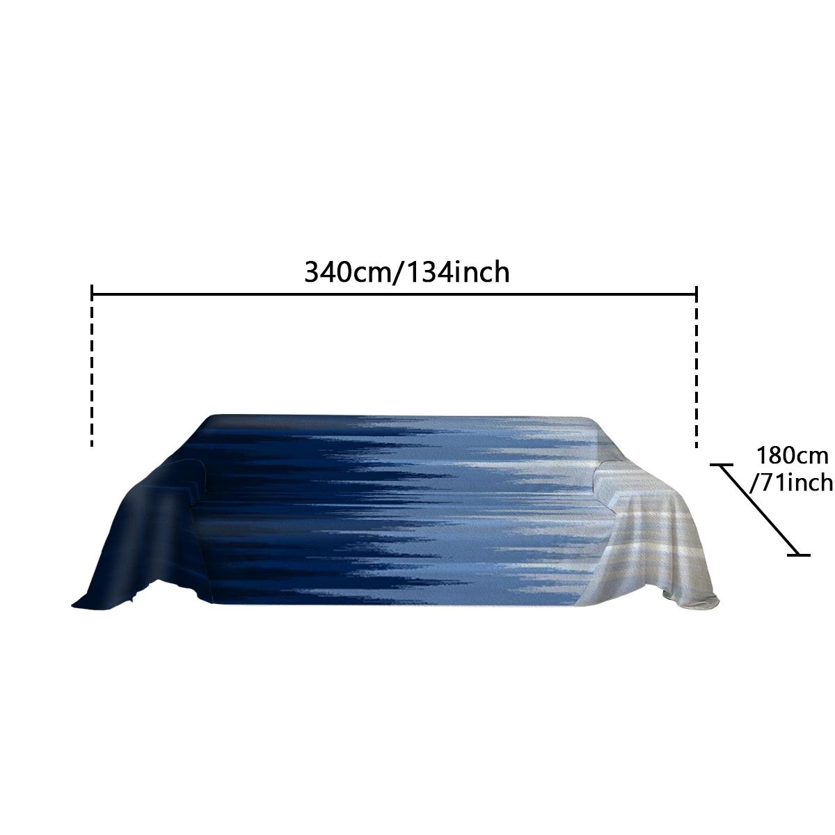 Deep blue gradient sofa cover machine washable sofa towel suitable for all seasons, suitable for single to four seater, living room sofa decoration