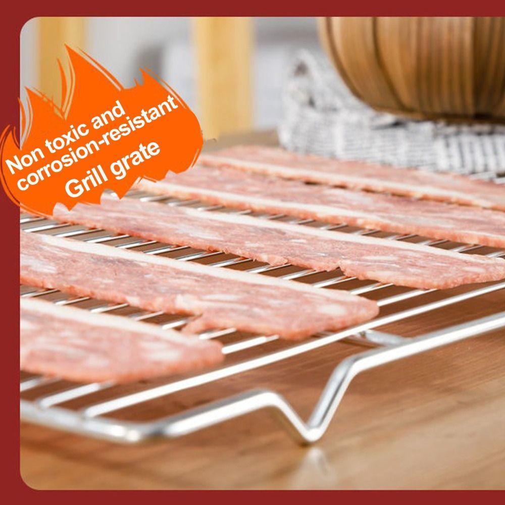 New Stainless Steel Cooling Rack Non-stick Silver BBQ Tray Barbecue Cooking Mesh Shelf