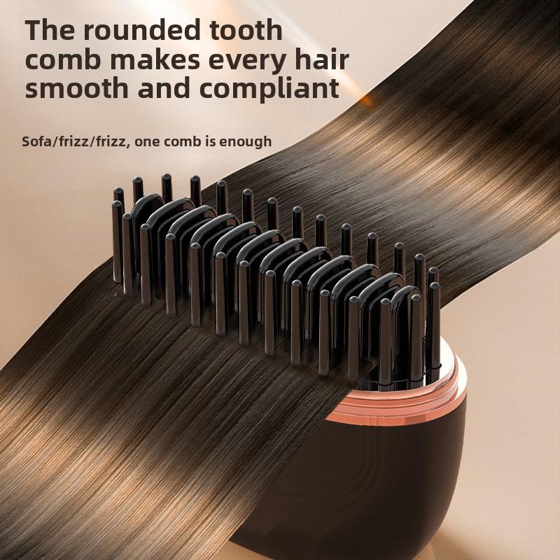 Mini Charging Straightening Comb Dormitory Portable Travel Fashion Hair Care Negative Ion Hair Care Straightener Wireless Straightening Comb, Instant Straightening, Cordless Straightener, Hair Straightening Brush