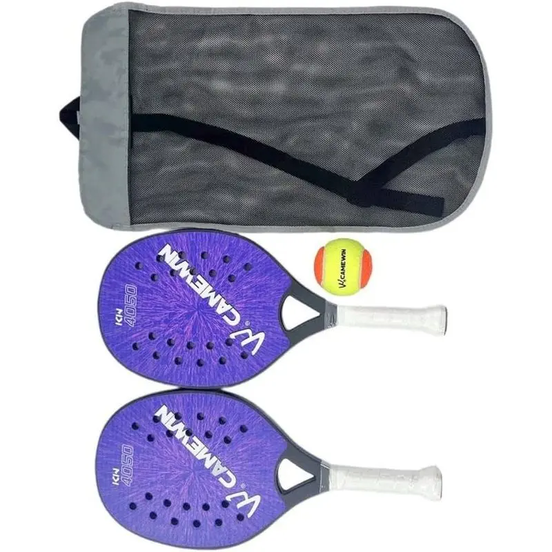 2X Beach Tennis Rackets Beach Tennis Paddles Nonslip Grip Beach Tennis Racquet with Storage Bag for Park Playground Courtyard