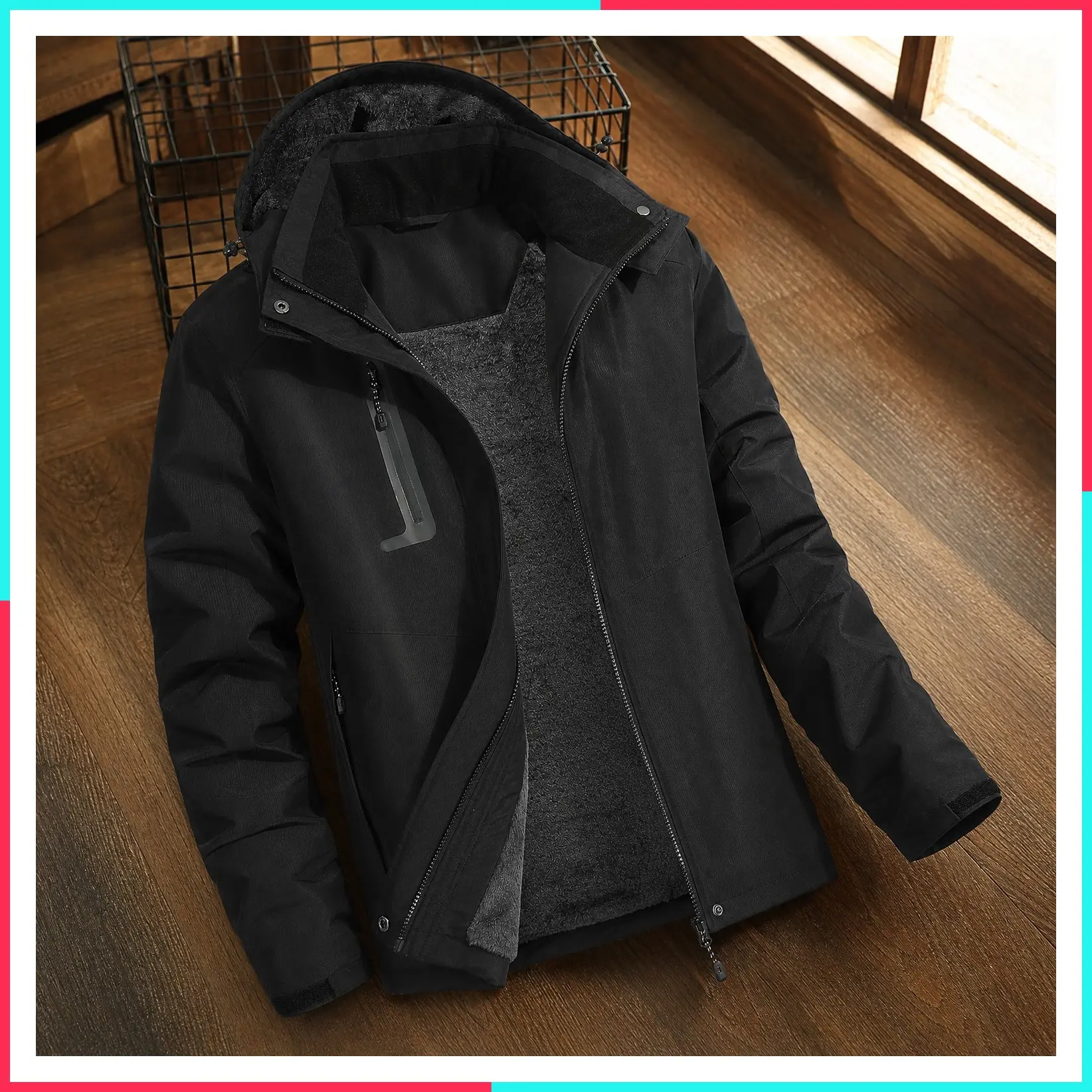 Men's Waterproof Mountain Ski Jacket Warm Winter Snowboarding Coat Snow Windbreaker Hooded for Hiking