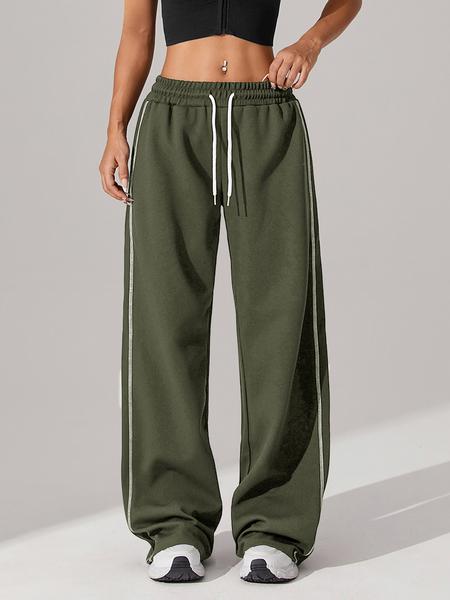 Women's Side Striped Sports Pants, Casual Comfy Breathable Trousers for Outdoor Running, Ladies Sportswear for All Seasons, Athleisure Pants