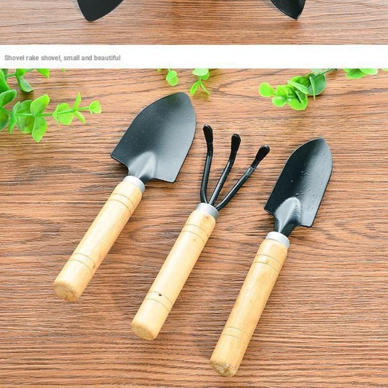 3-Piece Garden Tool Set, Small Shovel Tools for Home Gardening, Planting Vegetables, Flower Potting, Soil Loosening, Iron Spade 3-Piece Garden Tool Set, Small Shovel Tools for Home Gardening, Planting Vegetables, Flower Potting, Soil Loosening, Iron Spade