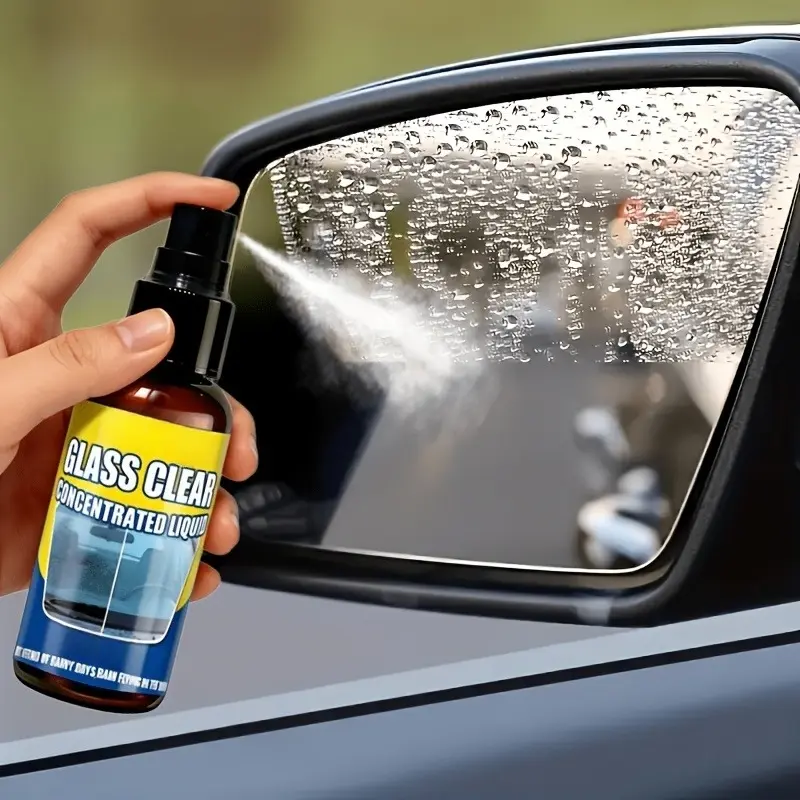 Hydrophobic spray for automobile windshield - waterproof glass coating, which can maintain a clear vision, reduce fog and water marks, keep the windshield smooth and protected, automobile maintenance solvent, summer necessities, travel necessities