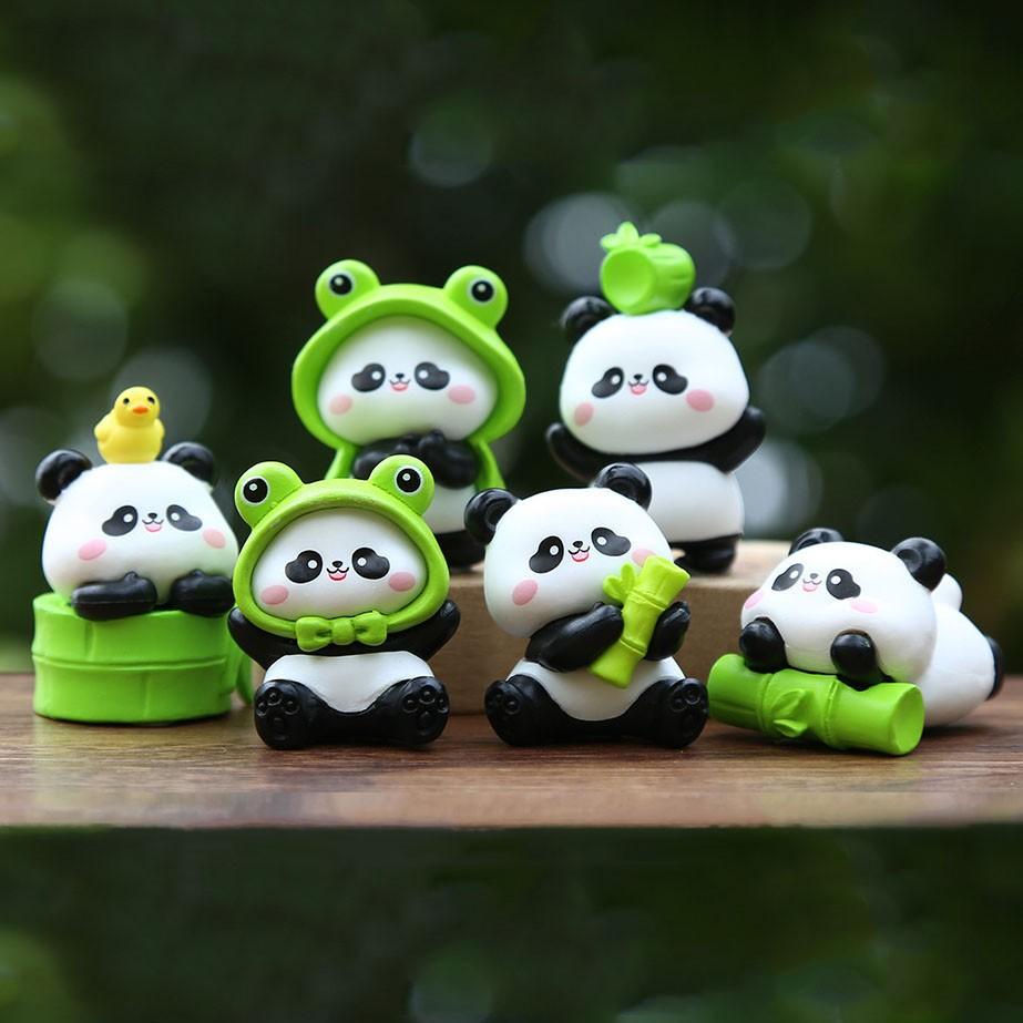 New Panda Plush Toy Set, Healing Desk Decor, Creative Office Trendy Cute Pet, Handmade Birthday Gift, Unique Collectible Figure