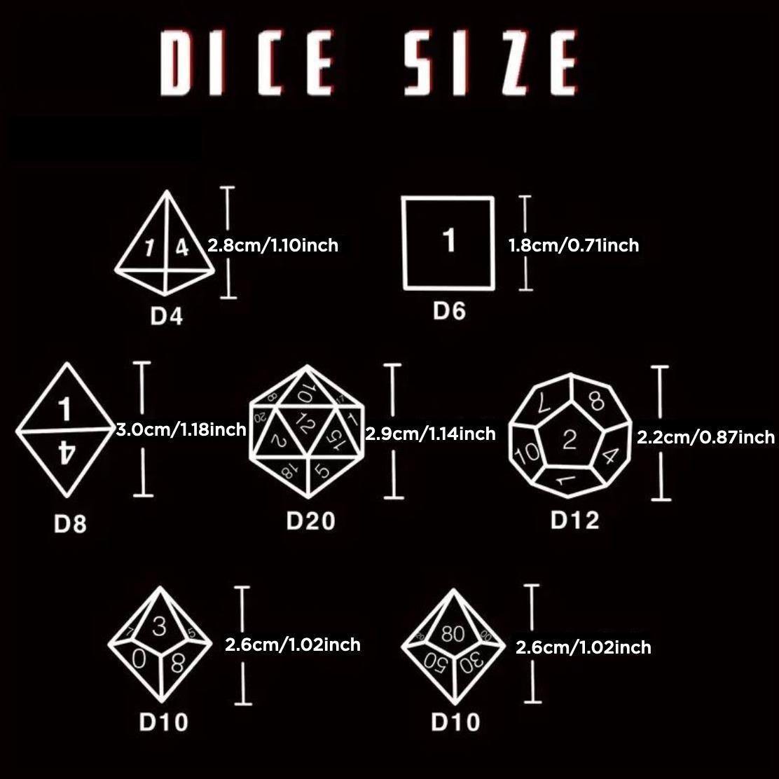 Metal Cat Dog Carved D&d Dice Set, 7-Piece Sharp Corner Polyhedral Rpg Tabletop Dice, Dragon & Dungeon Collectible Dice