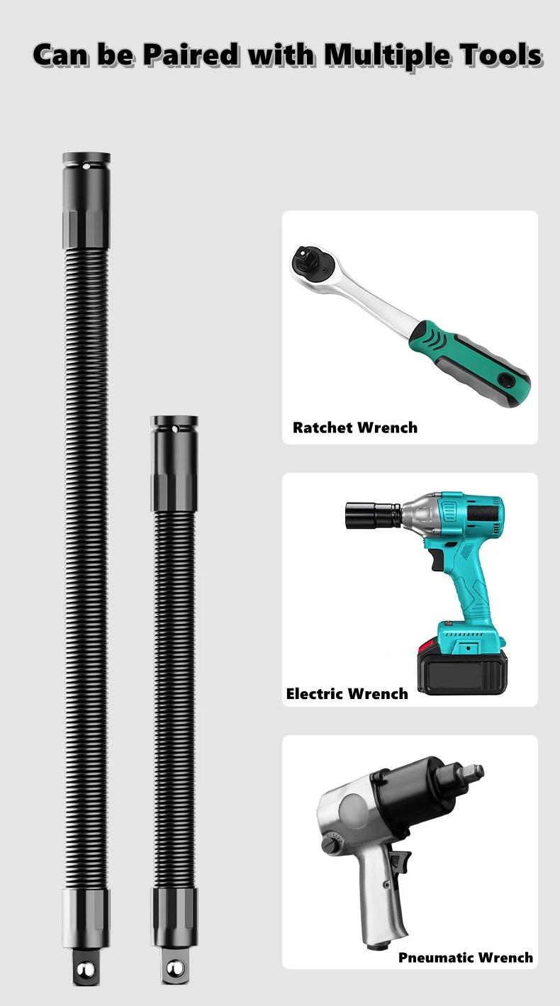 Flexible Extension Bar Flexible Socket Extension Bars 1/2 Inch Driver Flexible Socket Extension Bar Wrench Extension Rod