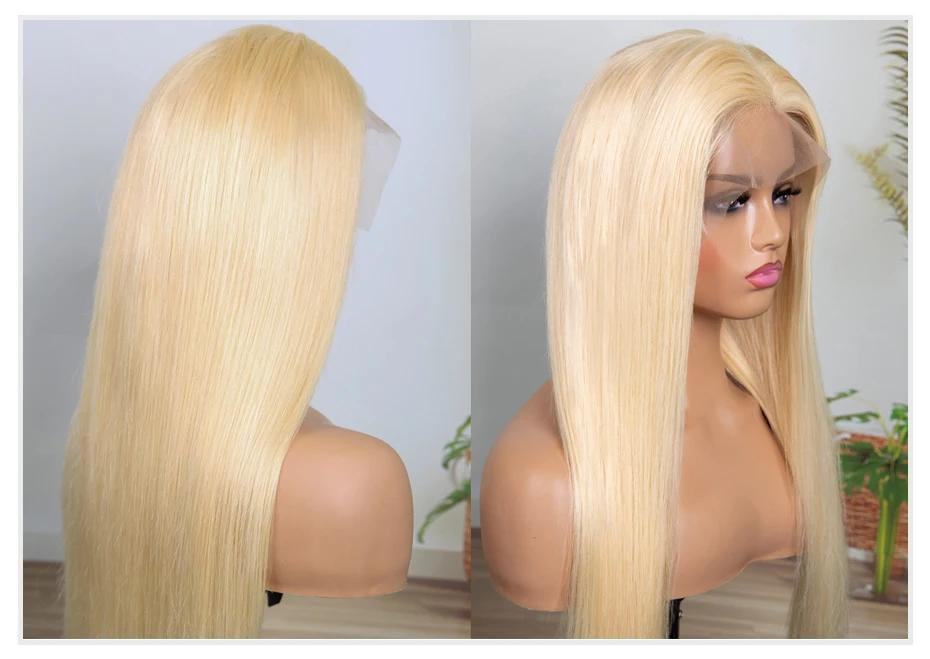 [26 Inch Only $139] STERLY 250% Density #613 Blonde 13x6 Long Straight Full Lace Frontal Body Wave Wigs Fashion Color blonde Wig Smooth HD Transparent Lace Front Wig